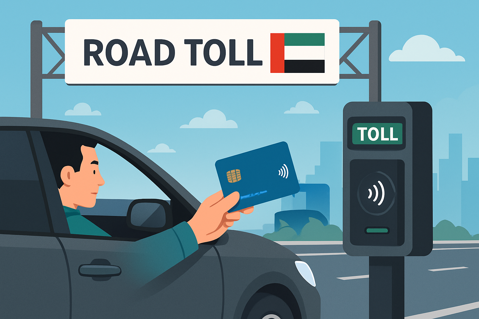 Contactless payment system for UAE road tolls