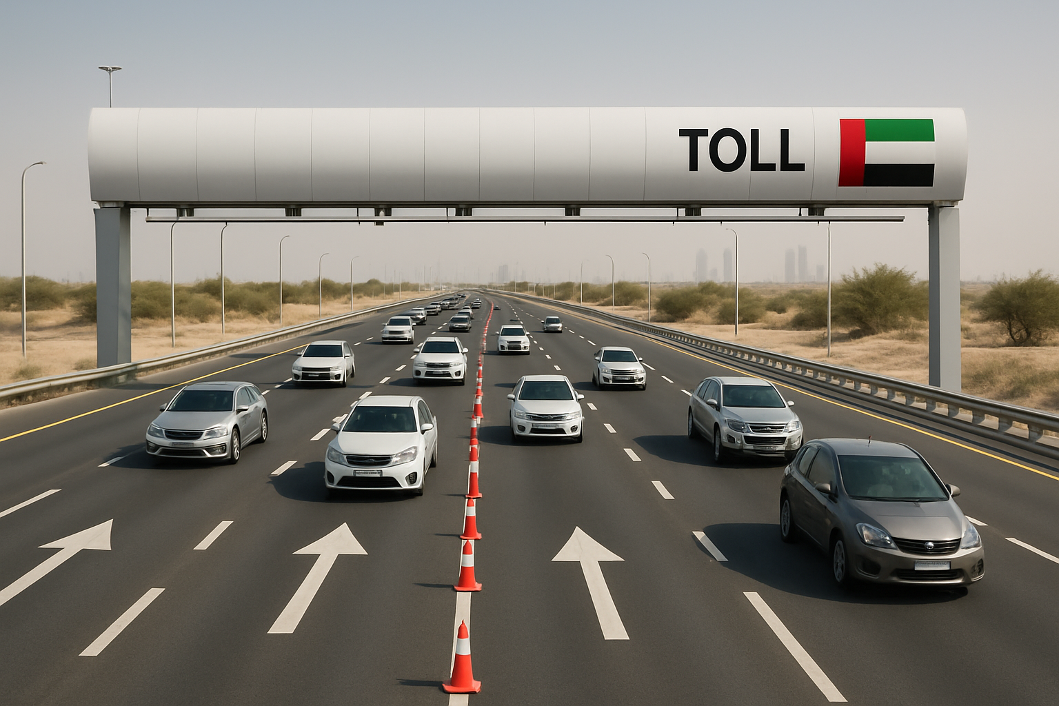 Efficient traffic flow through paid road in UAE